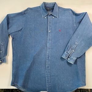 VTG Ralph Lauren Blaire Men’s Denim Shirt XL
